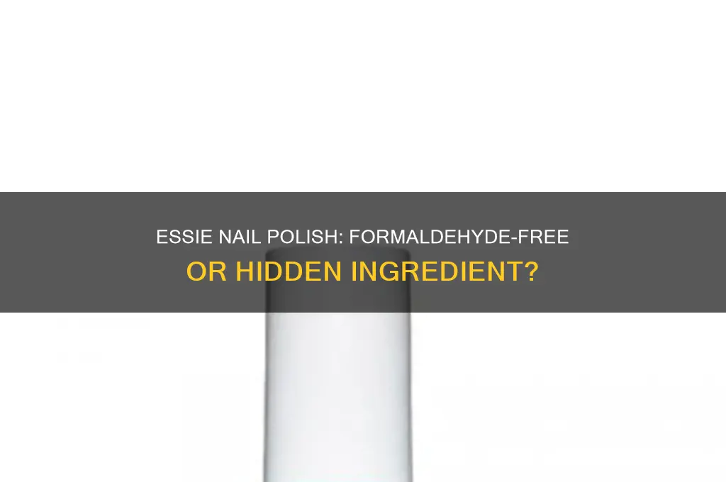 does essie nail polish contain formaldehyde