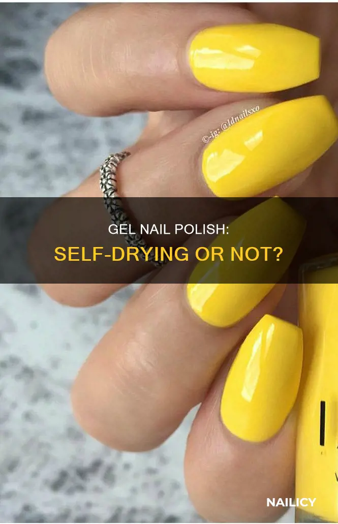 does gel nail polish dry on its own