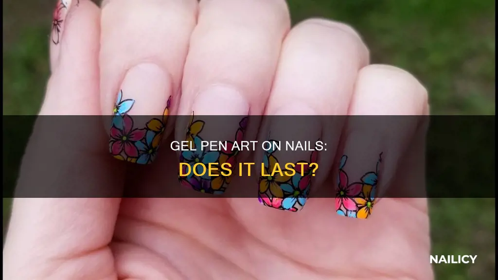 does gel pen stay on nails