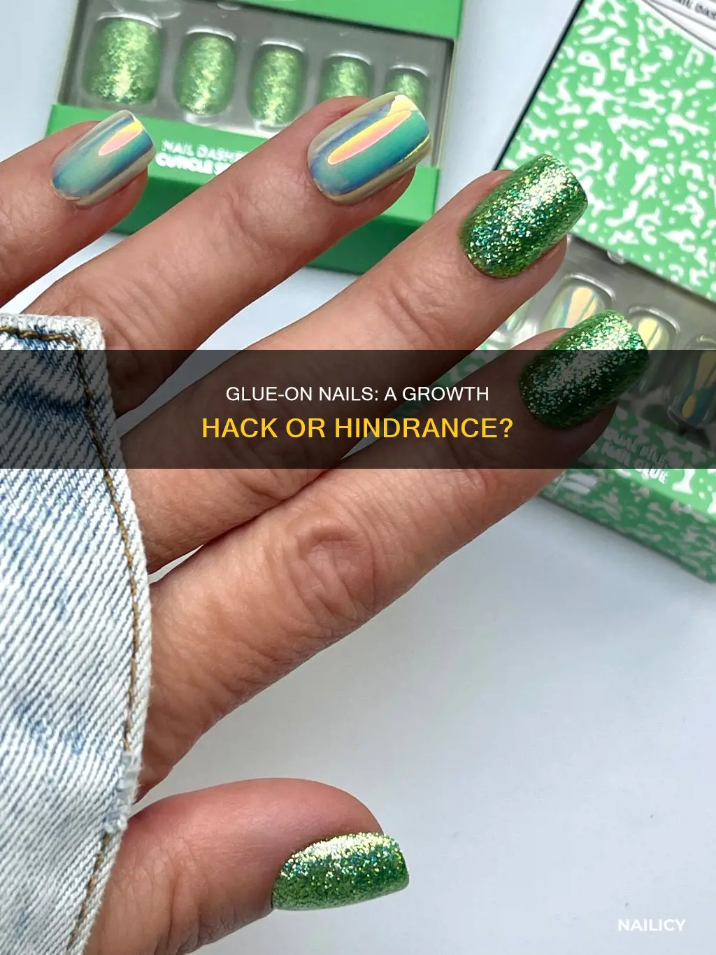 does gluing on nails help grow nails