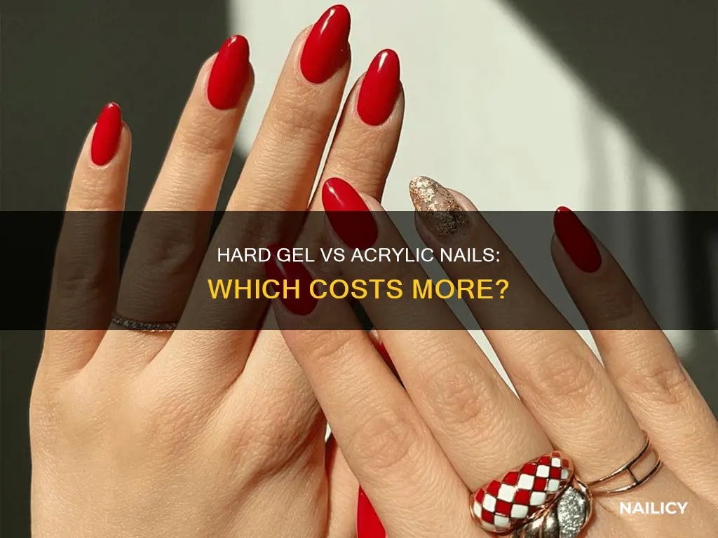 does hard gel cost more than acrylic nails