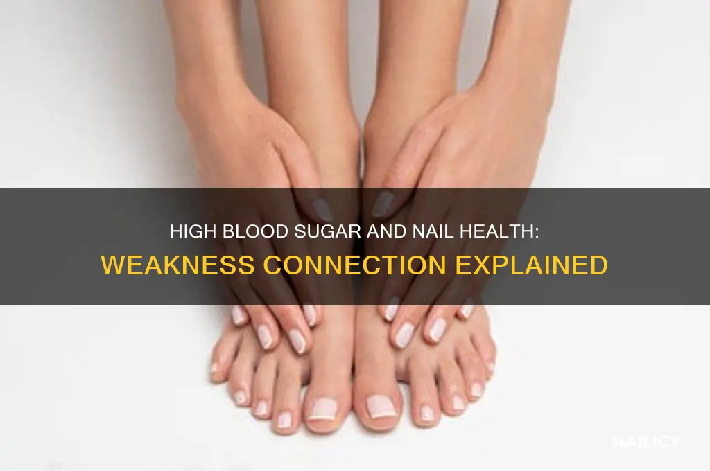 does high blood sugar makes your nails weak