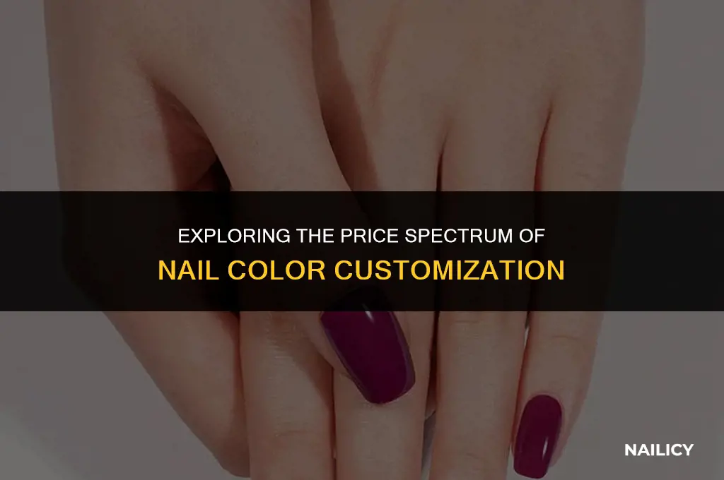 does it cost more to get different colored nails