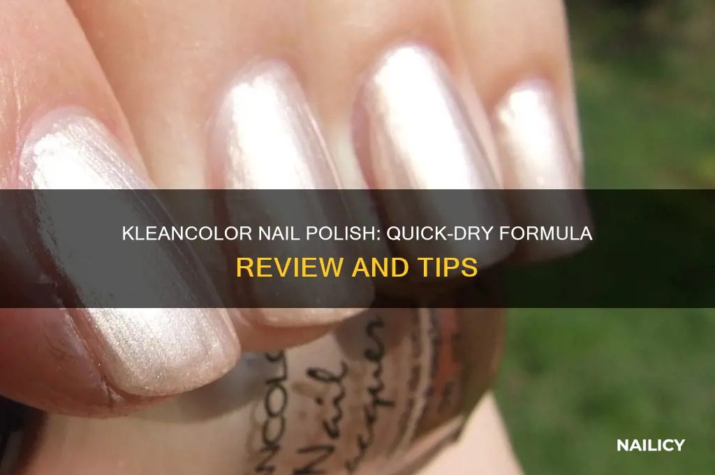 does kleancolor nail polish dry fast