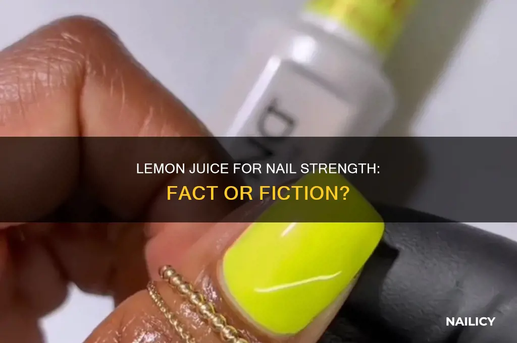 does lemon juice strengthen nails