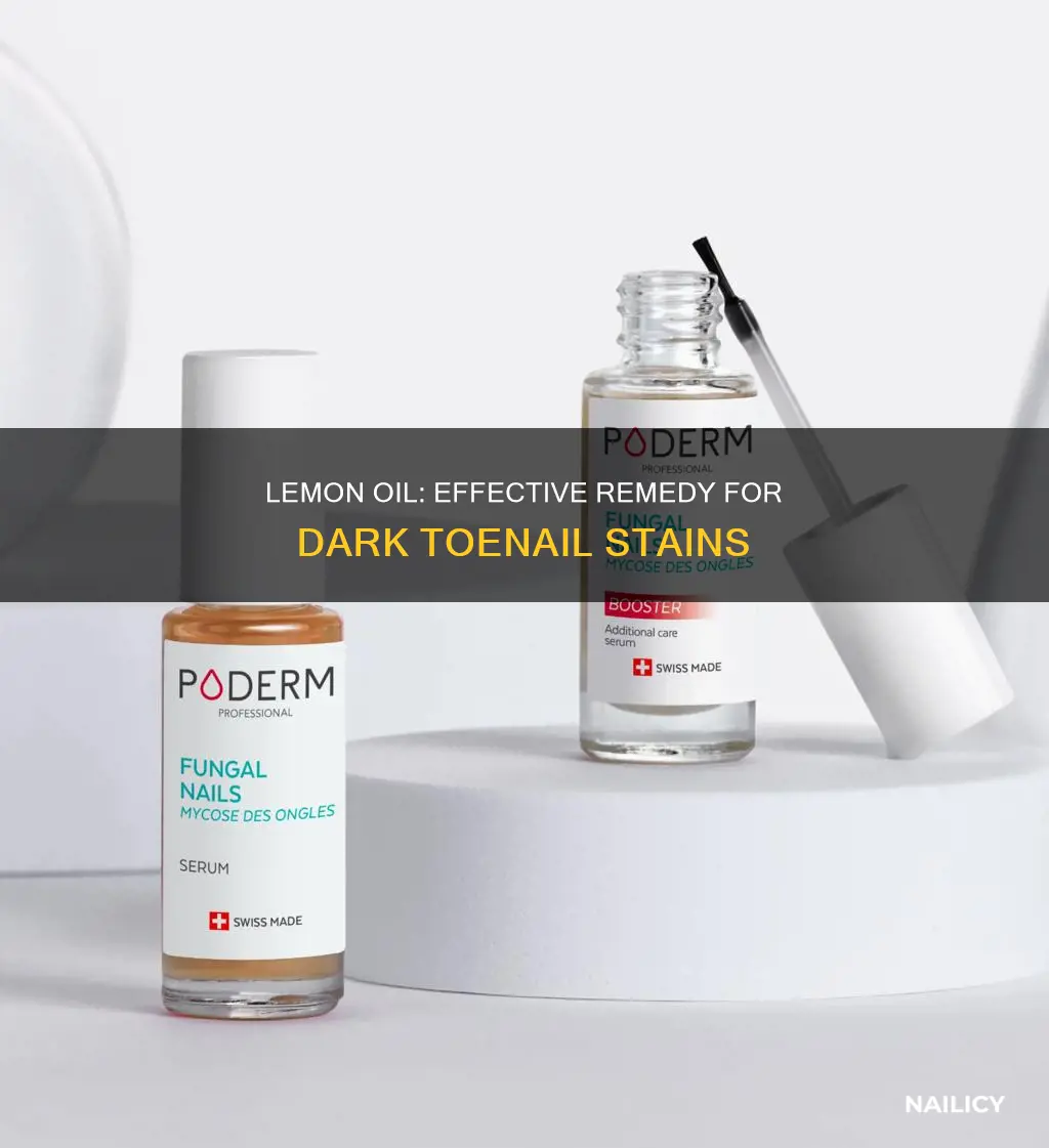 does lemon oil remove dark stains from toe nails