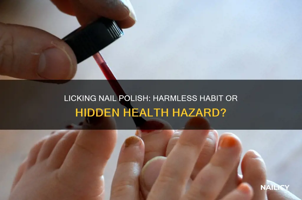 does licking nail polish help