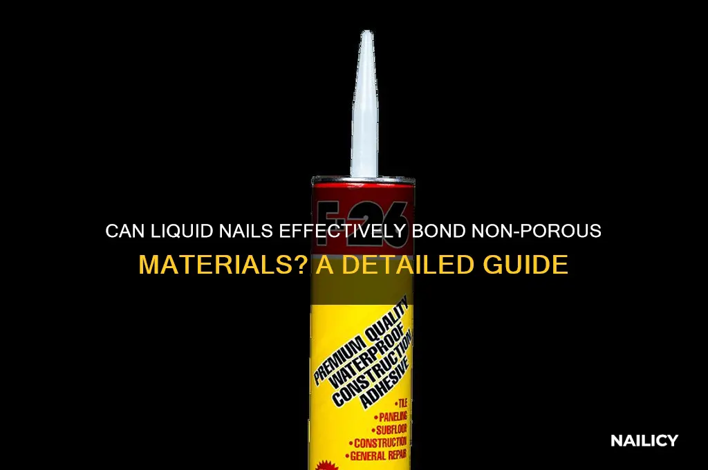 does liquid nails bond non porous materials