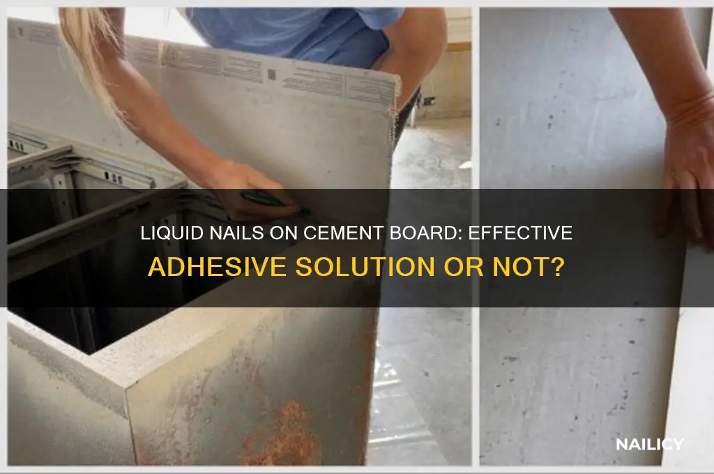 does liquid nails work on cement board