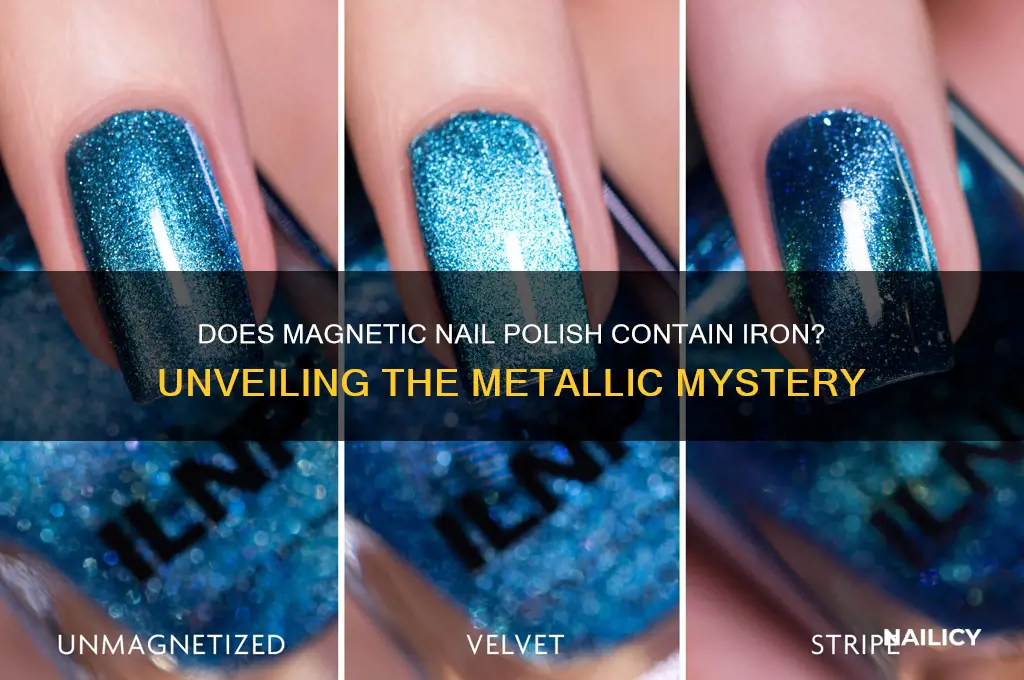 does magnetic nail polish have iron in it