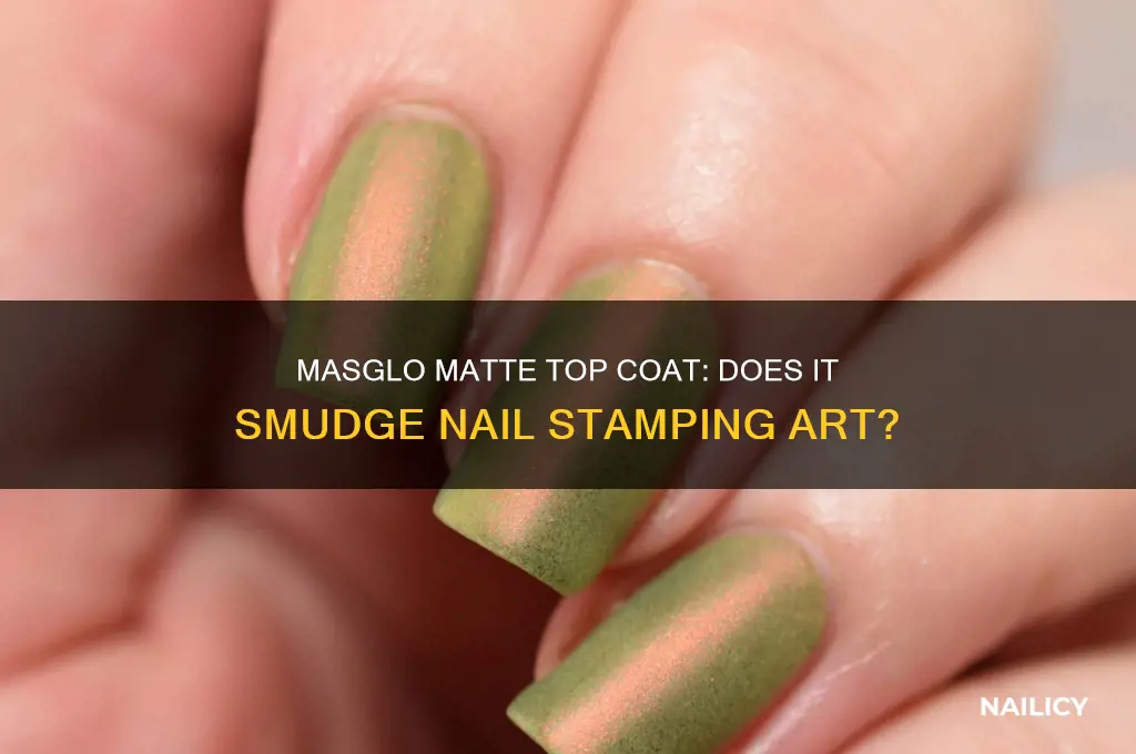 does masglo matte top coat smudge nail stamping