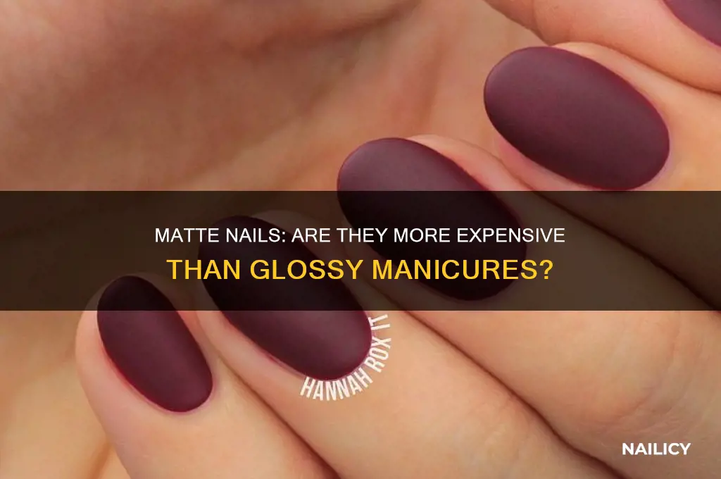 does matte nails cost more