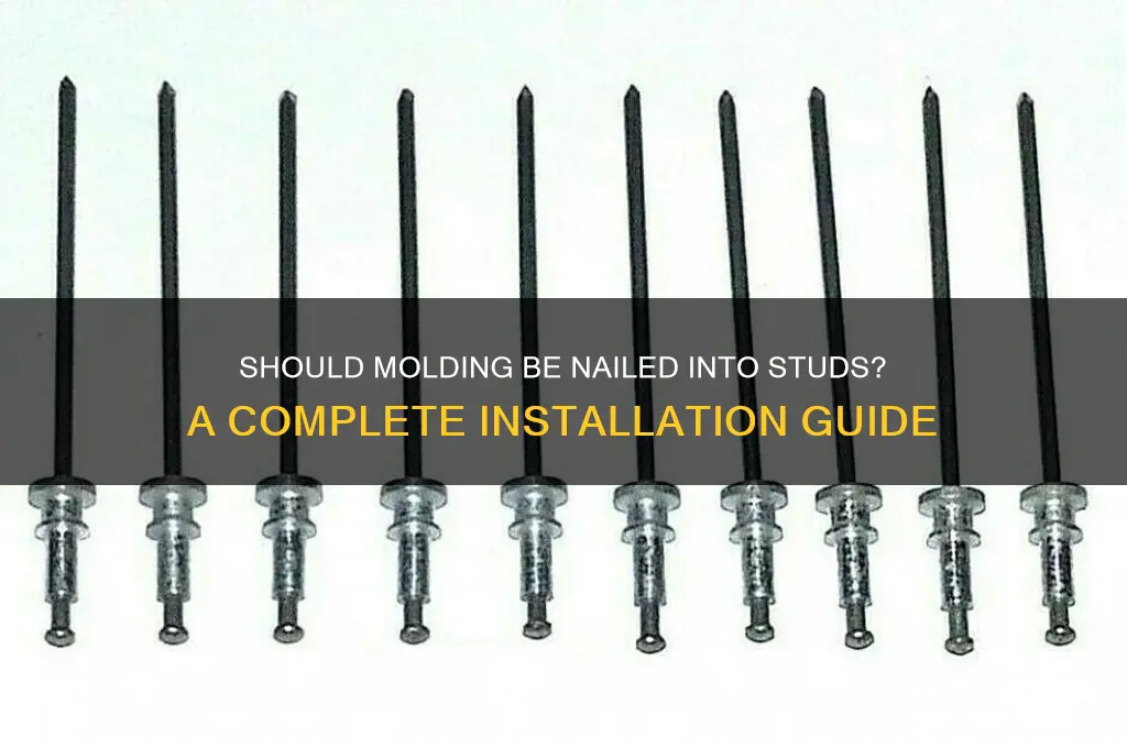 does molding need to be nailed into studs
