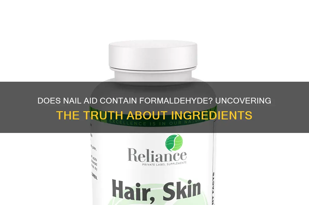 does nail aid contain formaldehyde