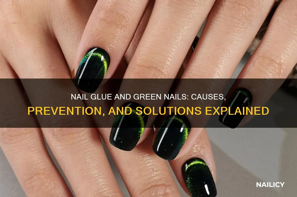 does nail glue turn your nails green