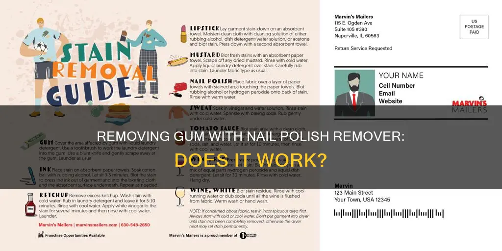 does nail polise remover remove gum