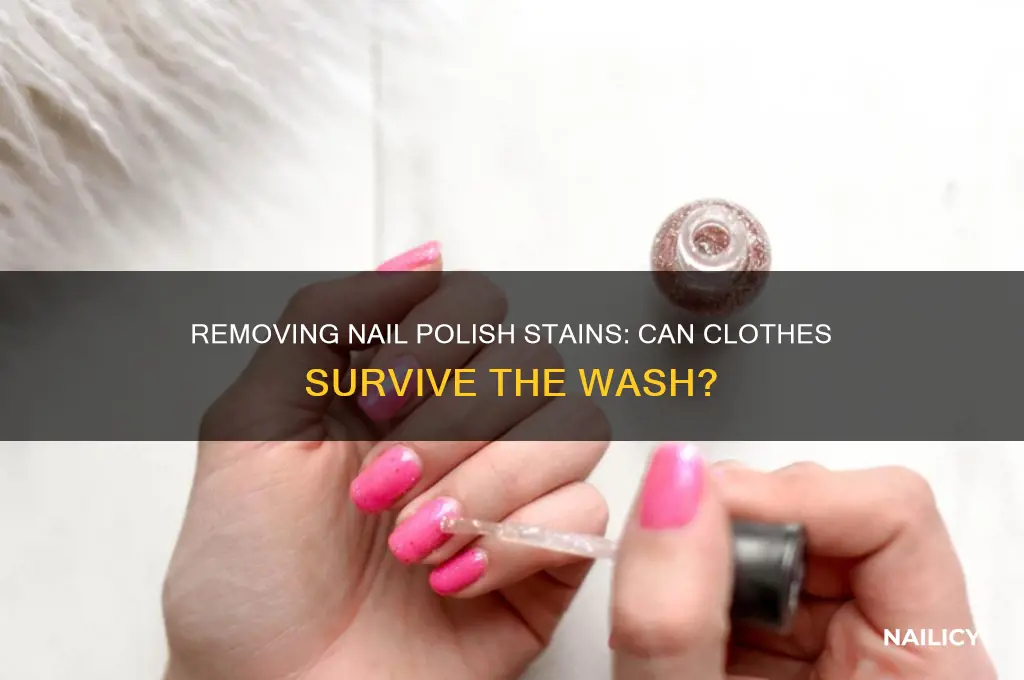 does nail polish come off clothes in the wash