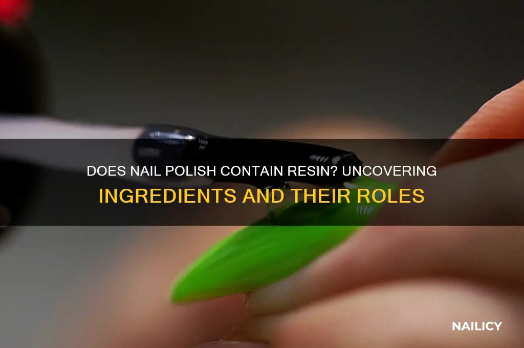 does nail polish contain resin