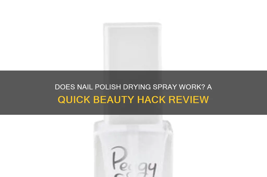 does nail polish drying spray work