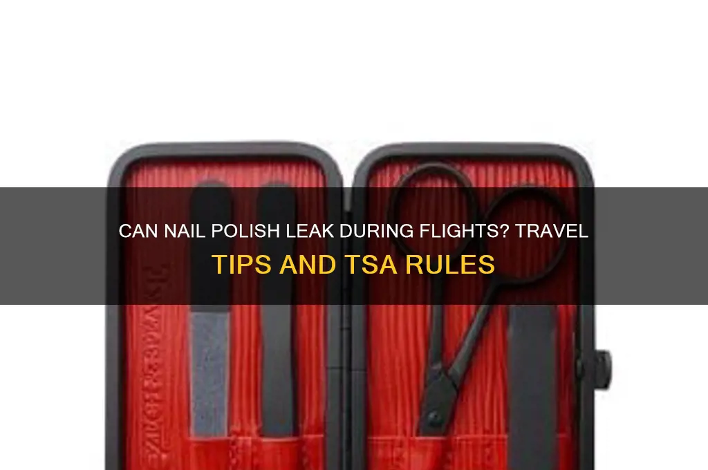 does nail polish leak in airplanes