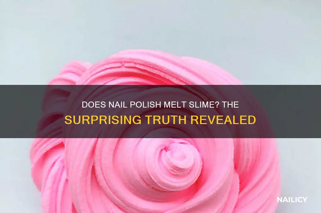 does nail polish melt slime