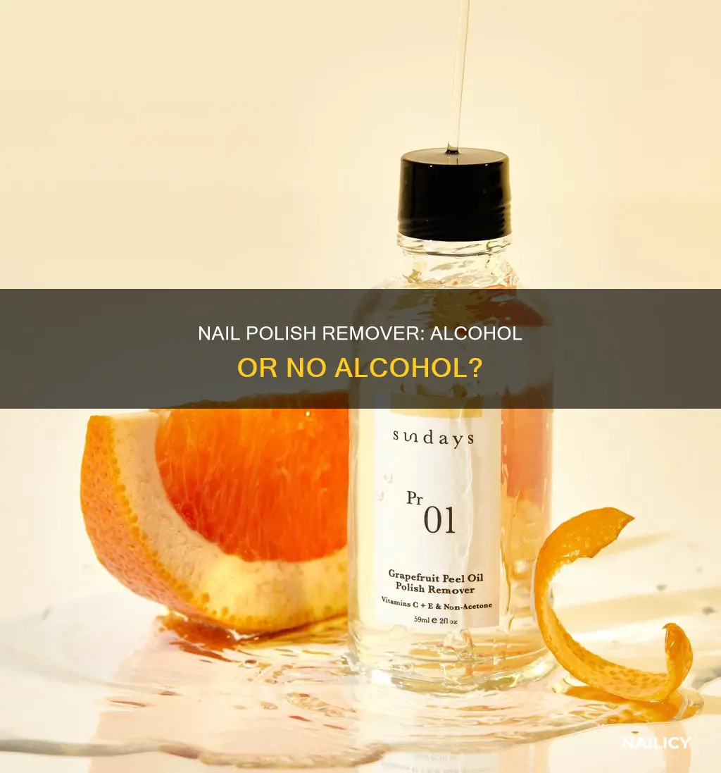 does nail polish remover contain alcohol