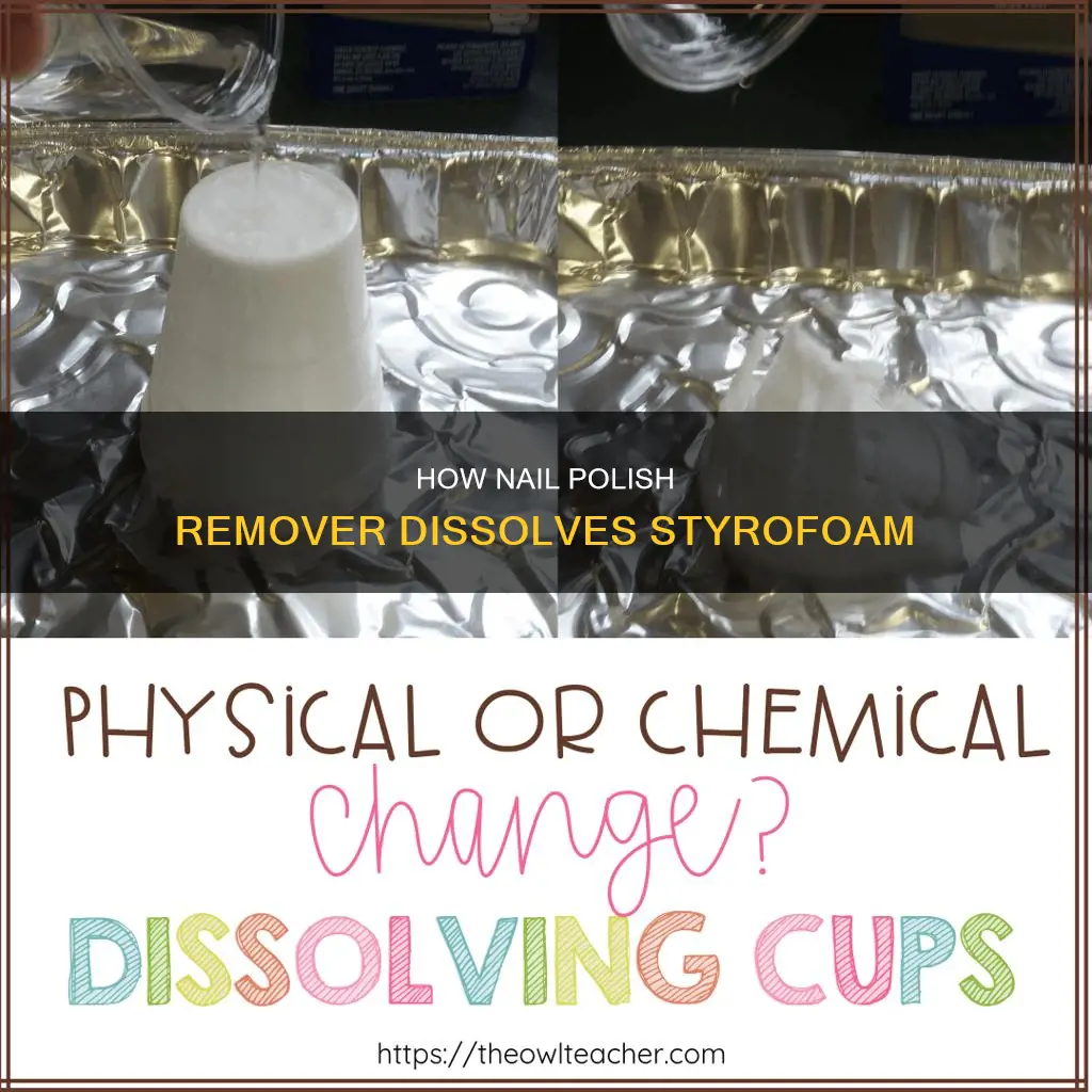does nail polish remover dissolve styrofoam