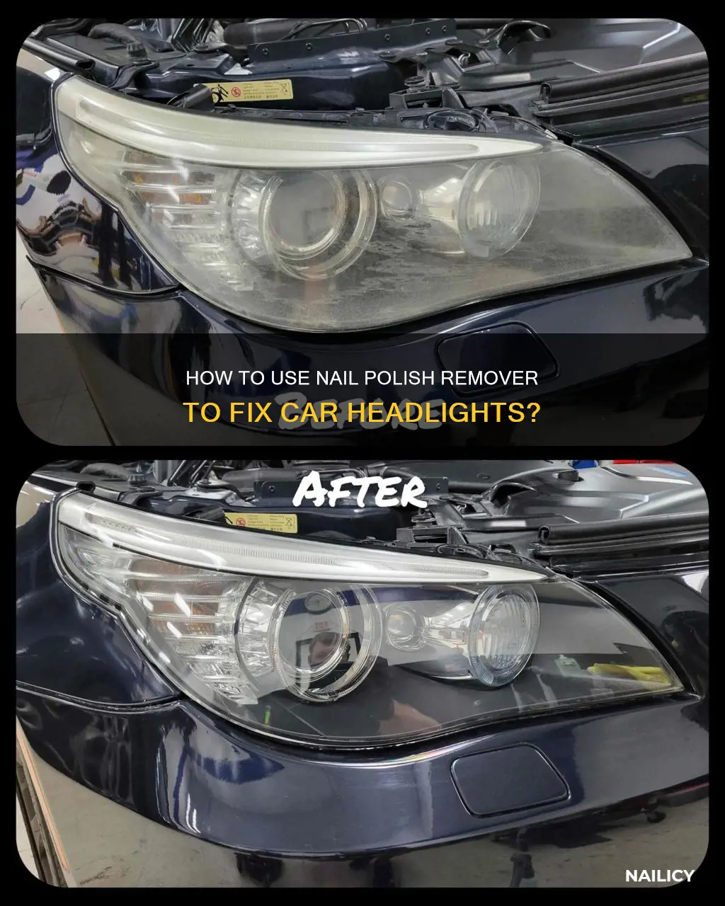 does nail polish remover fix car headlights