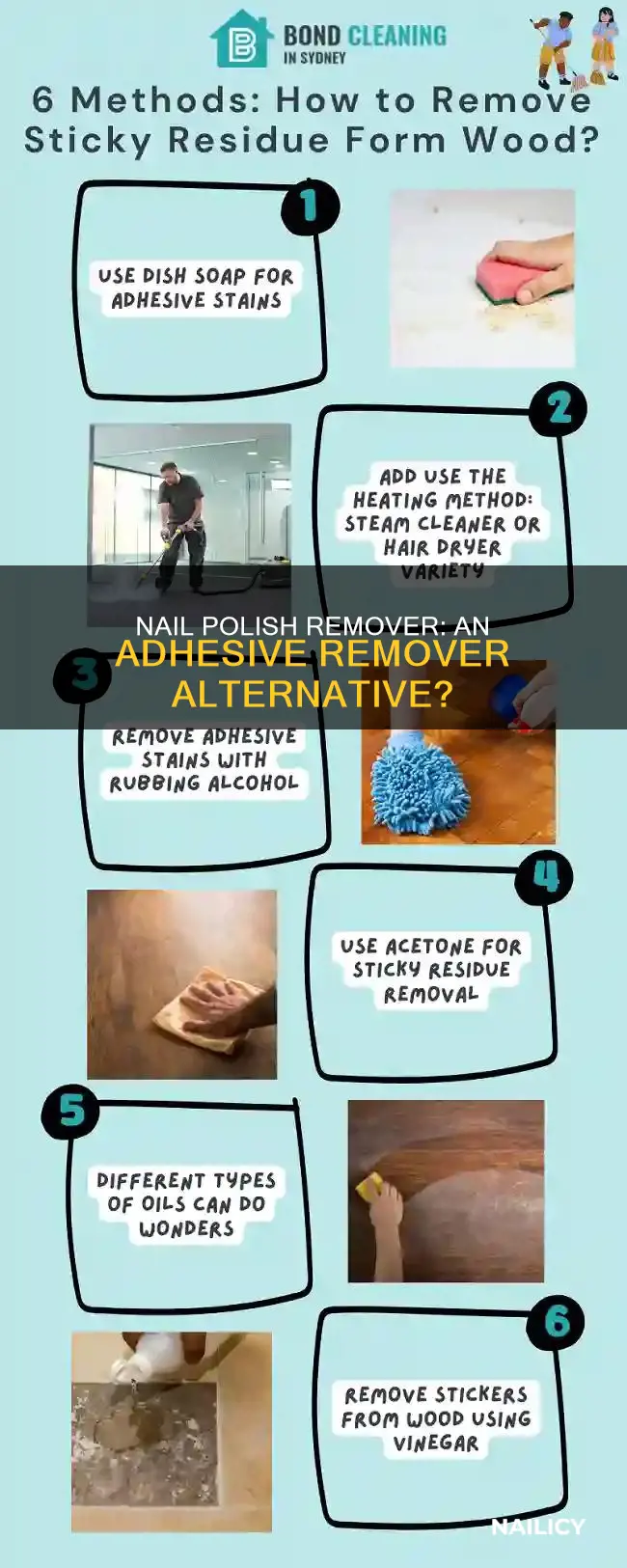 does nail polish remover take off adhesive
