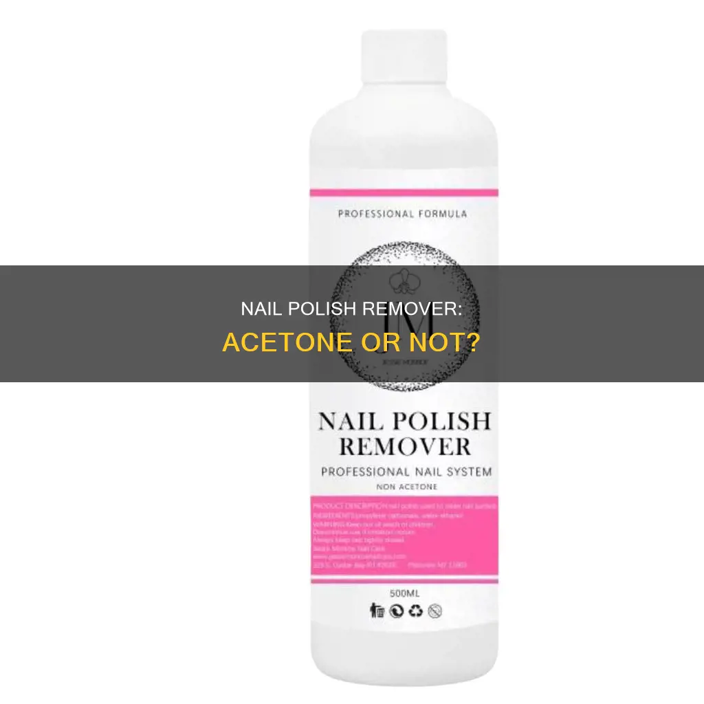 does nail polish remover work as acetone