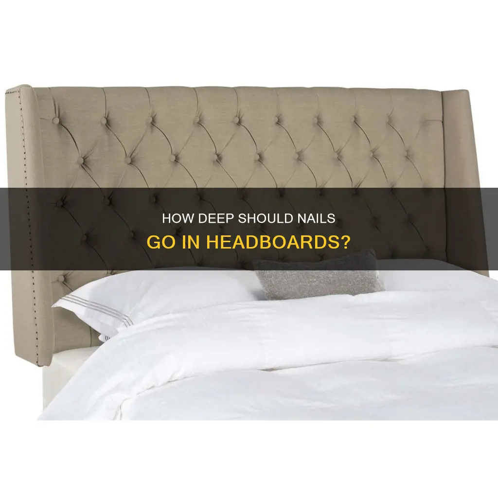 does nail trim have to go into wood of headboard