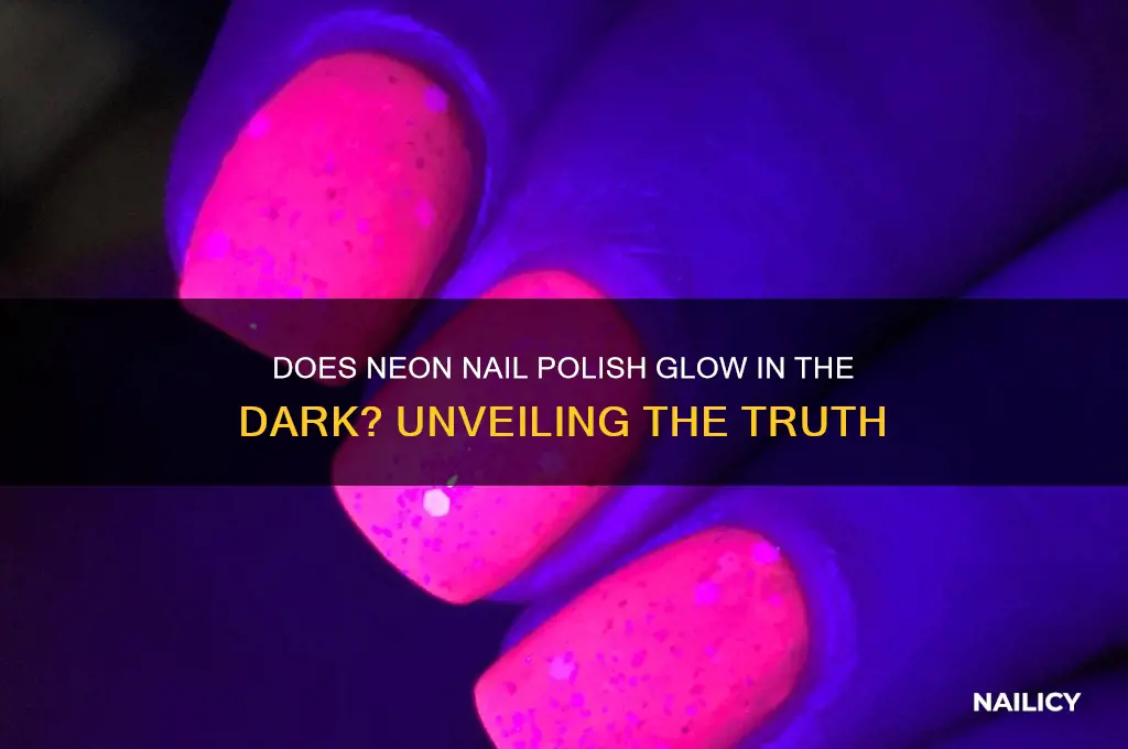 does neon nail polish glow in the dark