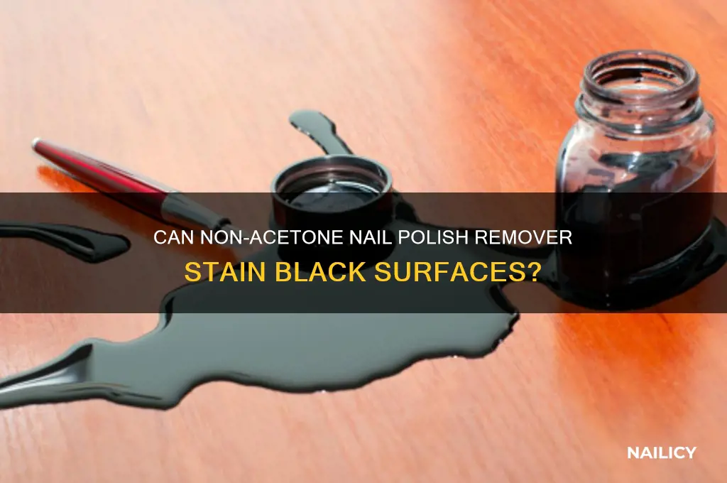 does non acetone nail polish rem9ver stain blavk