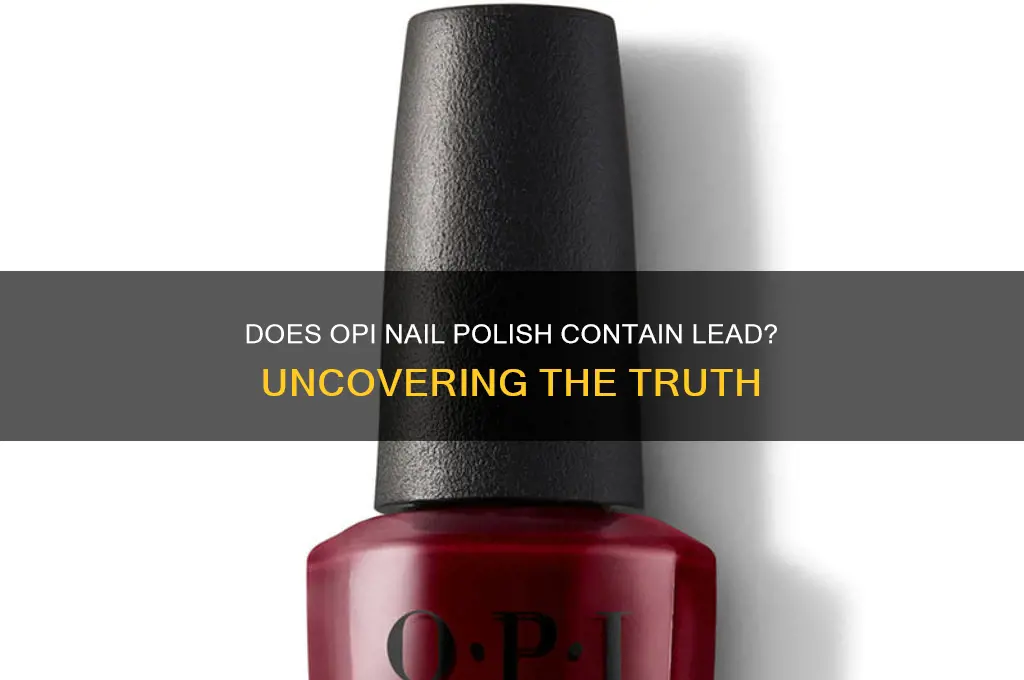 does opi nail polish contain lead
