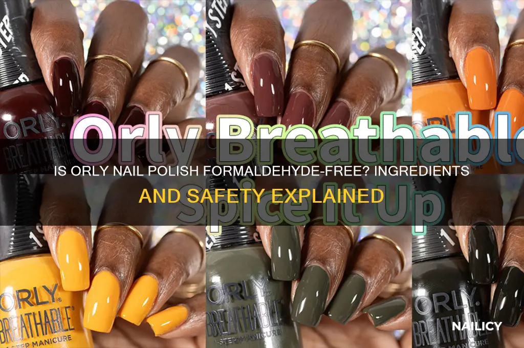 does orly nail polish have formaldehyde