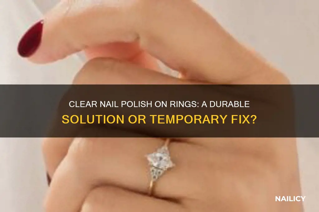 does painting rings with clear nail polish