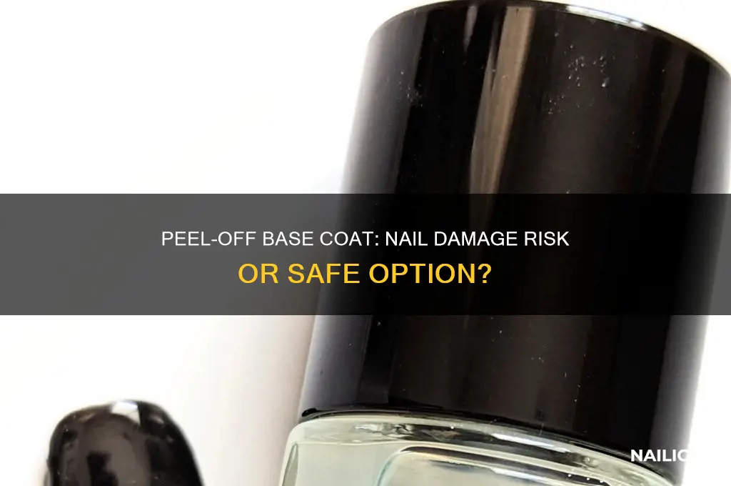 does peel off base coat damage nails