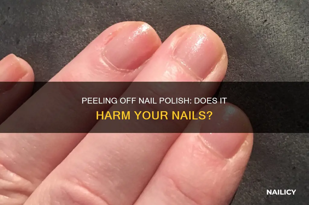 does peeling off nail polish damage nails