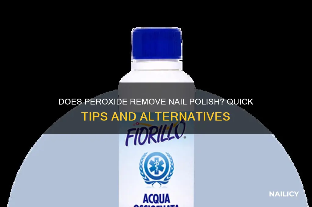 does peroxide take off nail polish