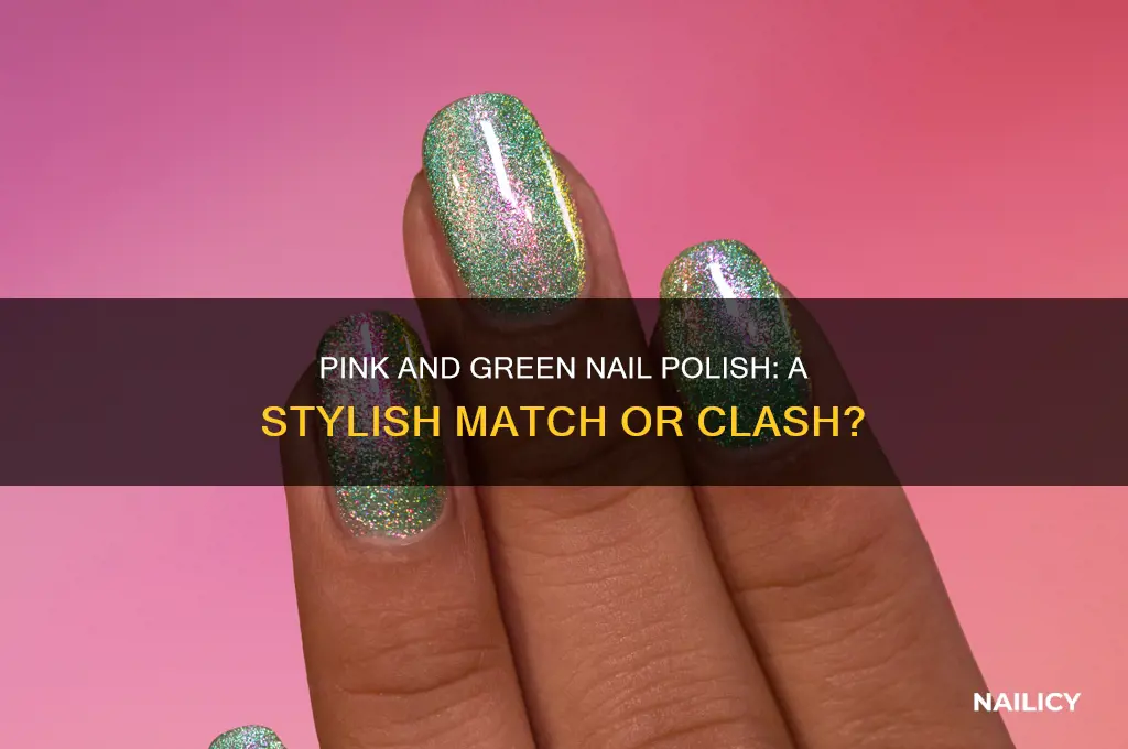 does pink nail polish go with green nail polish