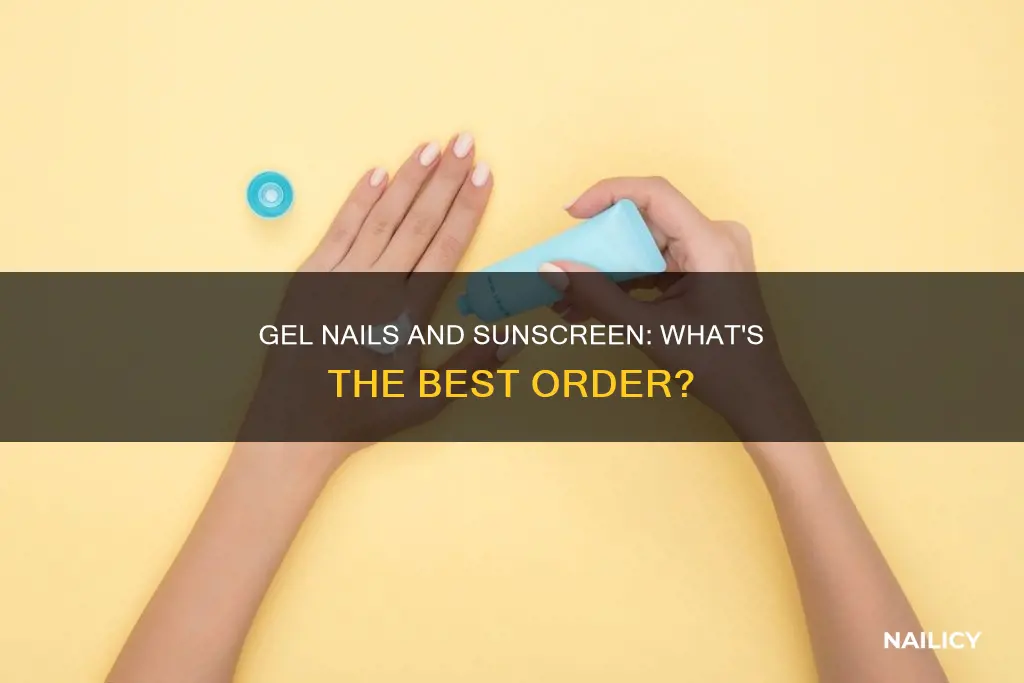 does putting sunscreen on before gel nails help