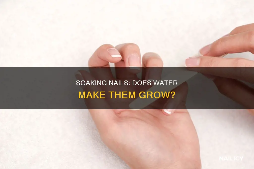 does putting your nails in water make them grow