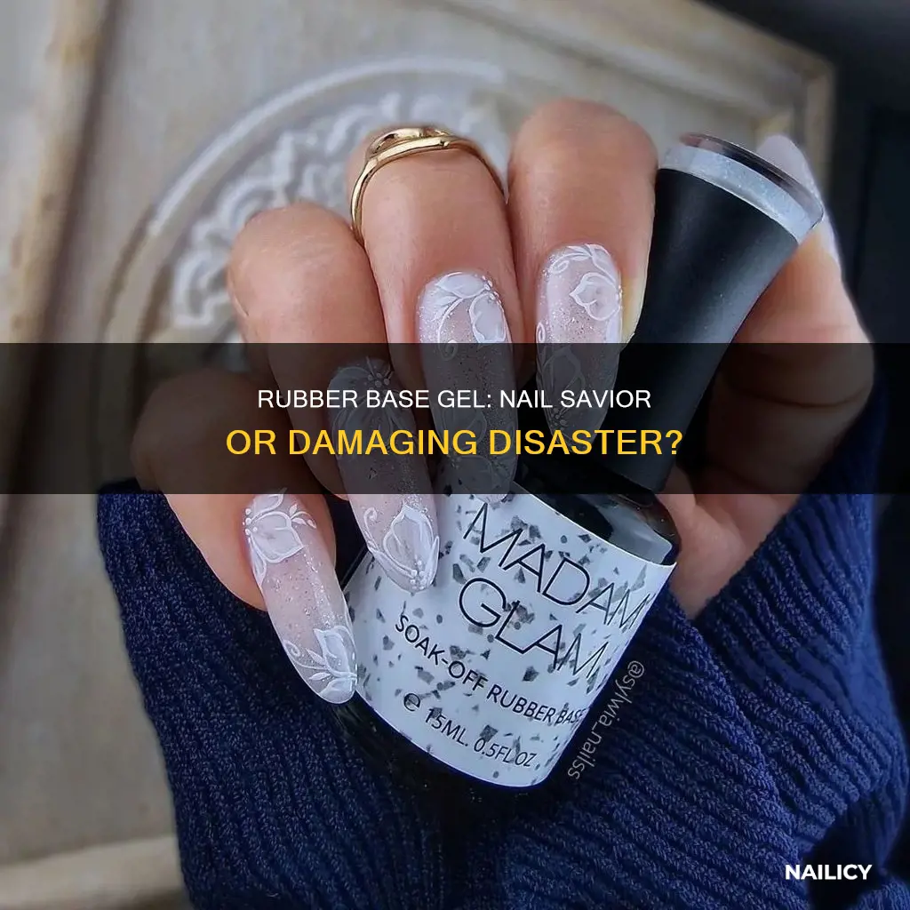 does rubber base gel damage nails