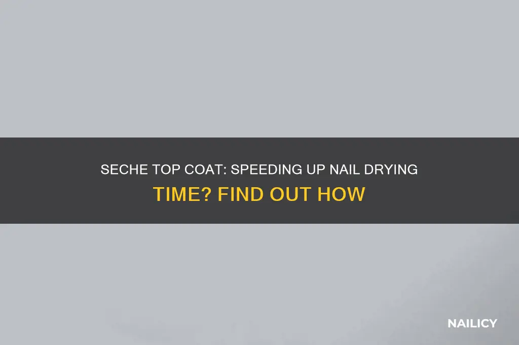 does seche top coat help nails dry faster