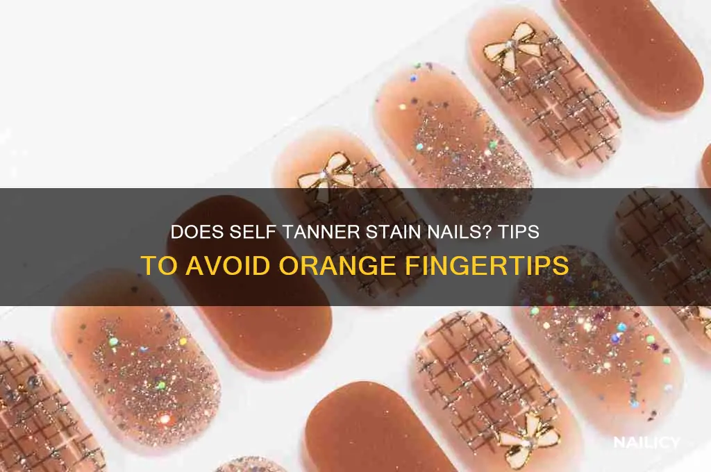 does self tanner stain nails