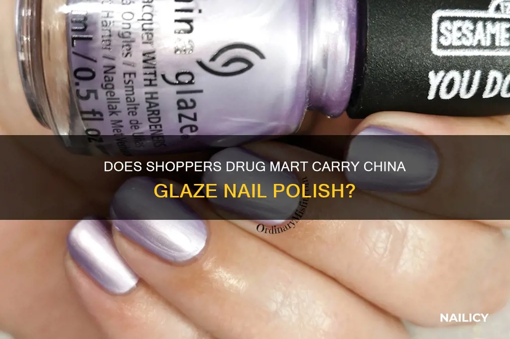 does shoppers drug mart sell china glaze nail polish