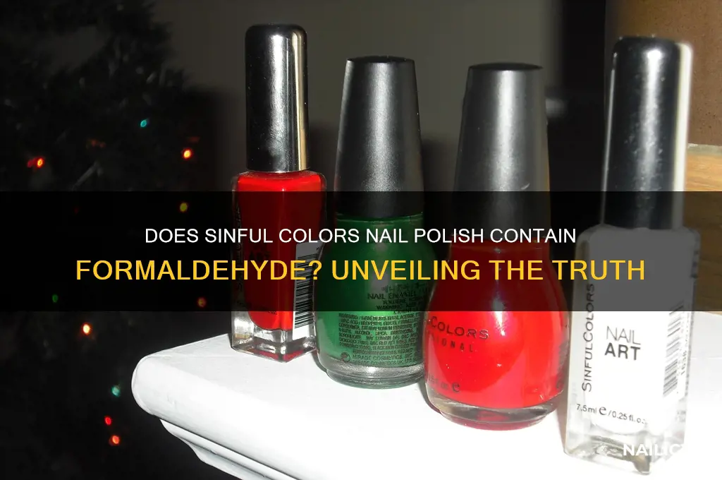 does sinful colors nail polish contain formaldehyde