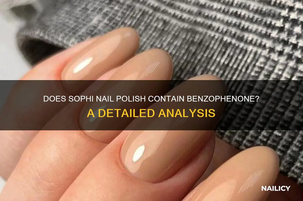 does sophi nail polish contain benzophenone
