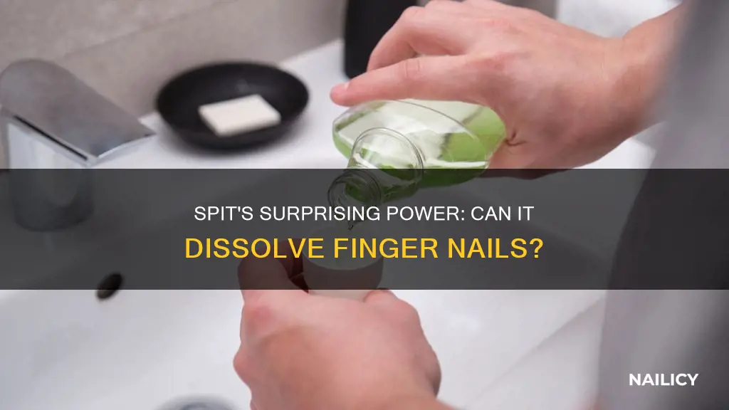 does spit disolve finger nails