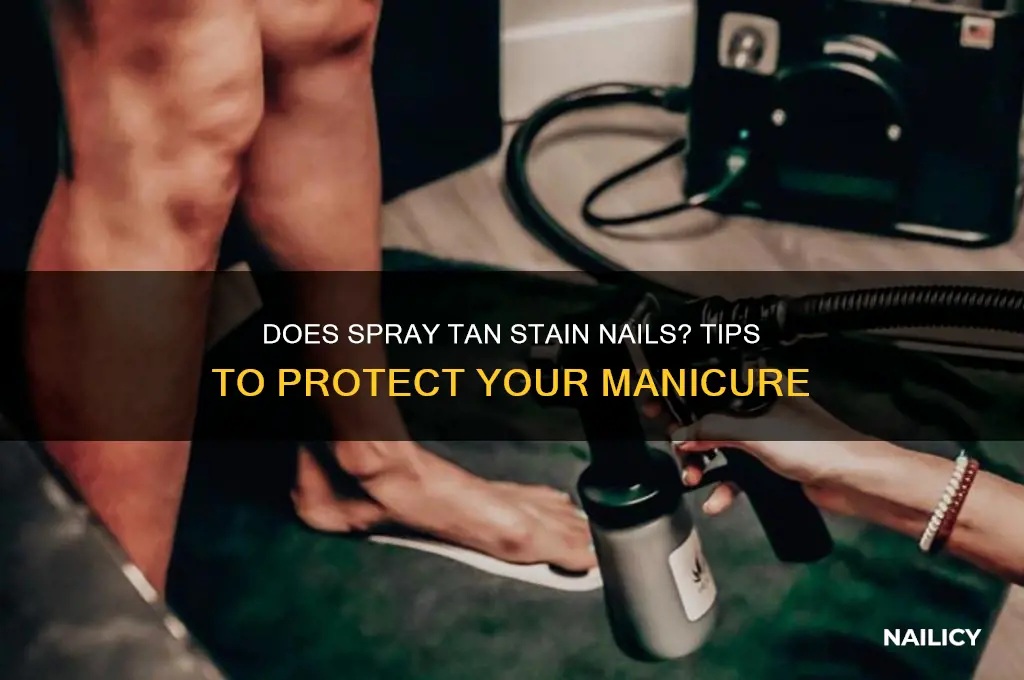 does spray tan stain nails